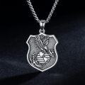 wholesale 925 Sterling Silver Globe Dragon Shield Pendant Necklaces for Men Women s-0-2