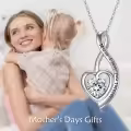 TOUPOP 925 Sterling Silver Mom Necklace Jewelry Gifts For Mom From Daughter-0-1