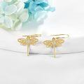 wholesale 14K Gold Dragonfly Dangle Earrings for Women Gifts-0-2