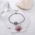 wholesale 925 Sterling Silver Gothic Skull Memento Mori Charm Bracelet Wholesale for Men-0-2