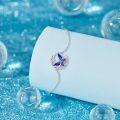wholesale 925 Sterling Silver Blue Enamel Butterfly & Crescent Moon Adjustable Celtic Knot Bracelet - Irish  for Women-0-4