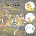 wholesale 925 Sterling Silver Duck Charm Hoop Earrings - Adorable Gift for Her-0-1