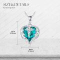 wholesale Sterling Silver Austrian Crystal Caduceus Angel Wing Heart Nurse Necklace-0-27