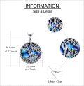 wholesale 925 Sterling Silver Abalone Shell Tree of Life Pendant Necklace for Women Christmas s-0-3
