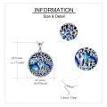 wholesale 925 Sterling Silver Tree Of Life Family Pendant Necklace Abalone Shell Oval Women Jewelry-0-3