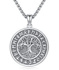 wholesale 925 Sterling Silver Tree Of Life Pendant Necklace-A- Viking Tree of Life Necklace A