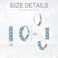 wholesale 925 Sterling Silver Rainbow Heart-Shaped Gemstone Huggie Hoop Earrings for Women-0-14