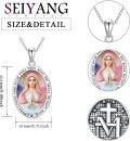 wholesale Sterling Silver Religious Medal Pendant Necklace for Women Men-0-12