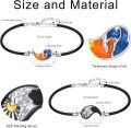 wholesale 925 Sterling Silver Yin Yang Matching Bracelets for Couples - Mountains Sea Friendship BFF Jewelry-0-5