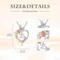 wholesale TOUPOP Gifts For Her Rose Heart Necklace 925 Sterling Silver Heart Butterfly Pendant Sweet Year Old Jewelry Anniversary Birthday Christmas Gifts Women Girlfriend Wife Mom Grandma -0-5