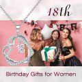TOUPOP 925 Sterling Silver Heart Pendant Necklace, 18th Birthday Gift For Her-0-1