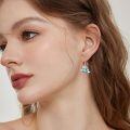 TOUPOP Sterling Silver Turquoise Ocean Animal Dangle Drop Earrings-0-3