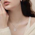wholesale 925 Sterling Silver Cubic Zirconia Star of David Pendant Necklace for Women-0-3
