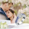 wholesale 925 Sterling Silver Sapphire And Zircon Ring-0-5