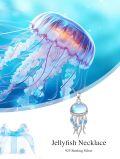 wholesale 925 Sterling Silver Moonstone Jellyfish Pendant Necklace for Women-0-1