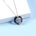 wholesale 925 Sterling Silver Rainbow Crystal Pig Pendant Necklace for Women and Girls Gifts-0-1