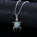 wholesale 925 Sterling Silver Sea Turtle Pendant With Turquoise Shell Charm-0-1