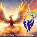 wholesale 925 Sterling Silver Platinum-Plated Phoenix Necklace for Women, Anti-Tarnish, Hypoallergenic Jewelry Gift-0-5