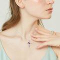 wholesale 925 Sterling Silver Birthstone Cross Necklace for Women - Personalized Faith Jewelry-0-2