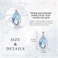 wholesale 925 Sterling Silver Teardrop Moonstone Mermaid Pendant Necklace-0-5