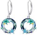 wholesale TOUPOP Turtle/jellyfish/dolphin/starfish/whale Earrings 925 Sterling Silver Dangle Drop Earrings Ocean Jewelry Anniversary Birthday Gift For Women -0-0