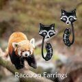 wholesale 925 Sterling Silver Raccoon Hoop Earrings for Women - Adorable Animal  Set-0-2