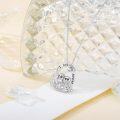 wholesale 925 Sterling Silver Heart-Shaped Love You Forever Otters Pendant Necklace Gift for Women and Girls-0-4