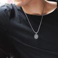 wholesale 925 Sterling Silver Oval Sports Athlete Pendant Necklace - Protect This Athlete Charm Chain s for Men & Women-0-3