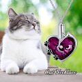 wholesale 925 Sterling Silver Cat Heart Urn Necklace Swarovski Crystal Paw Print Memorial Pendant-0-1