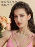wholesale TOUPOP Compass Urn Necklaces For Ashes Women White Gold Plated S925 Sterling Silver Cremation Pendant Necklace With Birthstone Birthday Compass Keepsake Memorial Jewelry For Wife Girlfriend Mom Sister -0-2