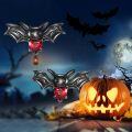 wholesale 925 Sterling Silver Black Bat Heart Stud Earrings for Women Girls Gothic Halloween-0-5