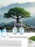 wholesale 925 Sterling Silver Tree of Life Oval Drop Earrings with Rainbow Moonstone Gemstones for Women Girls Gifts Fine Jewelry Accessories 4cm Long-0-5