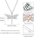 wholesale 925 Sterling Silver Celtic Heart Dragonfly Pendant Necklace for Women-0-2