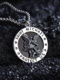 wholesale 925 Sterling Silver St Michael Angel Protect Us Medal Pendant Necklace s for Men & Women-0-2