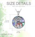 wholesale 925 Sterling Silver Mushroom & Tree of Life Abalone Shell Pendant Necklace-0-3