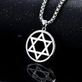 wholesale 925 Sterling Silver & 14k Gold-Plated Star of David Pendant Necklace  for Men Women -0-1