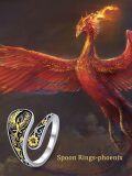 wholesale Phoenix Spoon Ring Sterling Silver 14k Gold Plated Thumb Ring Jewelry Gifts For Women Wife Her Sister Mom Christmas Gifts -0-4