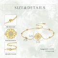 wholesale 14K Gold Sunflower Bracelet with Cubic Zirconia - Gift for Her-0-4