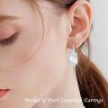 wholesale 925 Sterling Silver Mother of Pearl Drop Earrings – April Birthstone Dangle Jewelry for Women-0-1