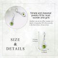 wholesale Sterling Silver Spiral Dangle Earrings with Black Onyx Peridot Pink Cat Eye Lapis Lazuli Turquoise Moss Agate Moonstone Amethyst Mustard Seed Leverback Jewelry Gifts for Women Teens-0-4
