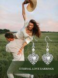 wholesale 925 Sterling Silver Pearl & Filigree Heart Drop Earrings Gift for Her-0-3