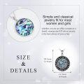 wholesale 925 Sterling Silver Norse Vegvisir Compass with Abalone Shell and Rune Circle Pendant Necklace for Men Women s-0-3