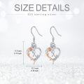 wholesale TOUPOP Rose Heart Earrings For Women Sterling Silver Butterfly Initial R Letter Drop Dangle Earrings Anniversary Birthday Christmas Jewelry Gifts For Her Wife Girlfriend Mom -0-5