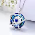 TOUPOP Sterling Silver Crystal Stars And Moon Pendant Necklace-0-1