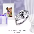 TOUPOP Sterling Silver Rings With Stone Jack Skellington Zero Jewelry Gift-0-3