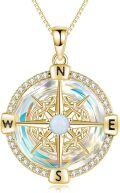 wholesale 925 Sterling Silver Compass Necklace for Women with Crystal Pendant Jewelry Graduation Gift for Teen Girls-0-76