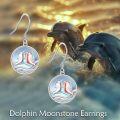 wholesale 925 Sterling Silver Moonstone Teardrop Filigree Dangle Earrings for Women-0-5