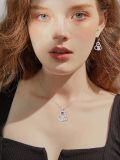 wholesale 925 Sterling Silver Heart Ox Earrings Wholesale With Red Gemstones-0-3