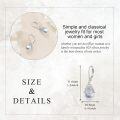 wholesale 925 Sterling Silver Pearl & Zircon Elegant Stud Earrings, 31.6mm, Gift Box-0-3