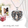 TOUPOP Sterling Silver Rose Heart Locket Necklace Gift Always In My Heart-0-4